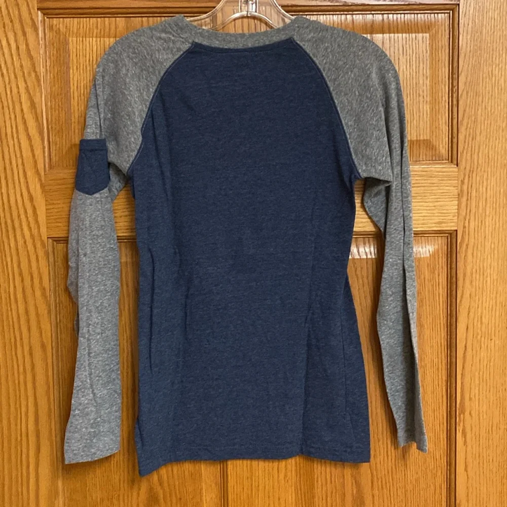 NFL Chicago Bears Girls Youth Large 14/16 Long Sleeve Football Shirt Navy Gray